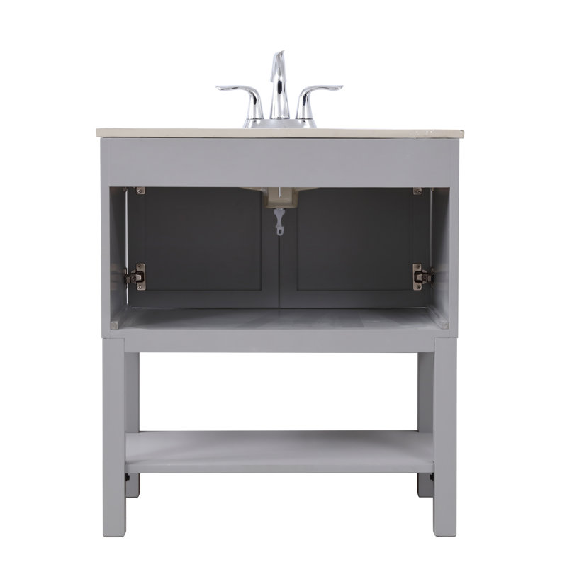 Lark Manor Hinckley 30.13'' Single Bathroom Vanity with Resin Top
